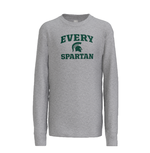 Long Sleeve Core Cotton Tee (every spartan helmet) Port & Co™ Athletic Heather