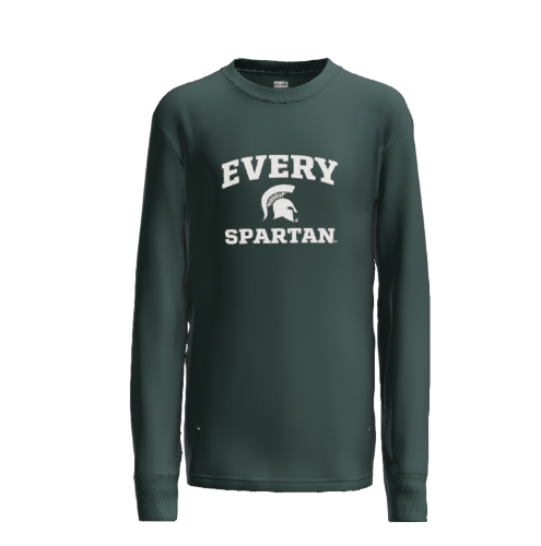 Long Sleeve Core Cotton Tee (every spartan helmet) Port & Co™ Dark Green