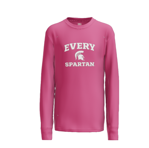 Long Sleeve Core Cotton Tee (every spartan helmet) Port & Co™ Sangria