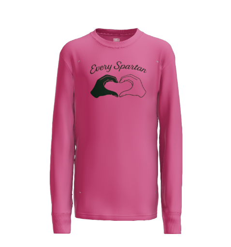 Pink sweatshirt with 