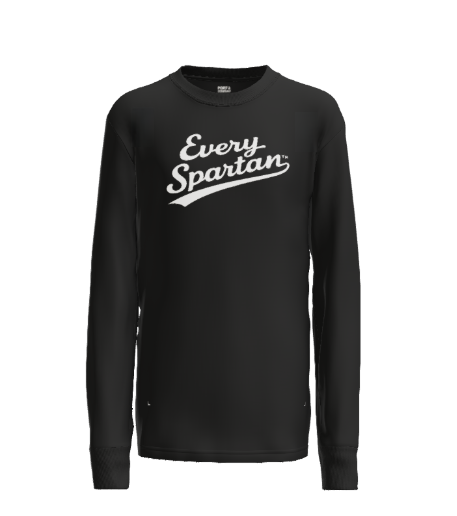 Long Sleeve Core Cotton Tee (hockey script) Port & Co™ Black