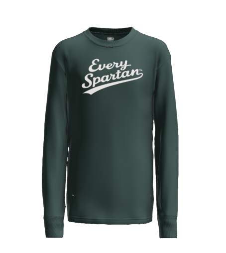 Green sweatshirt with 