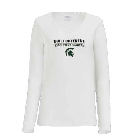 White long-sleeved shirt with 