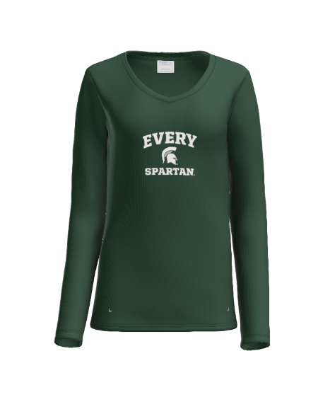 Green long-sleeved shirt with 