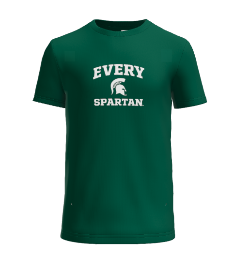 Green short-sleeved t-shirt with 