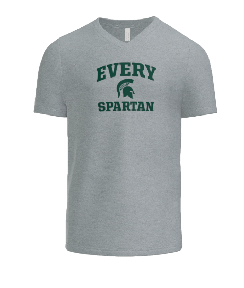 White v-neck t-shirt with 