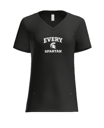 Black v-neck t-shirt with 
