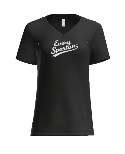 Black v-neck t-shirt with 