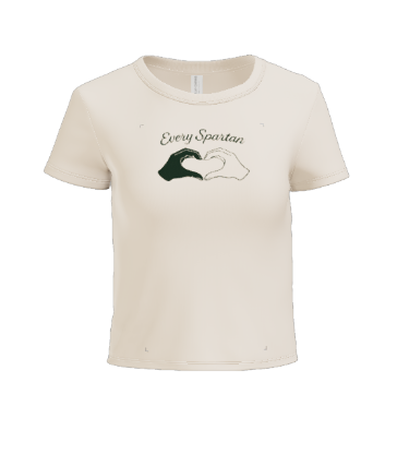 A cream-colored t-shirt with 