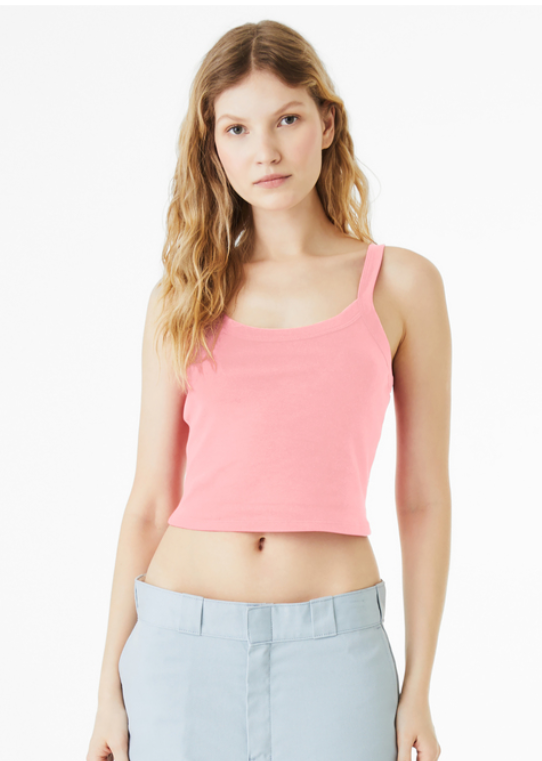 Pink tank top with 