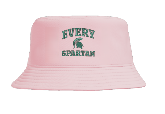 Pink bucket hat with 