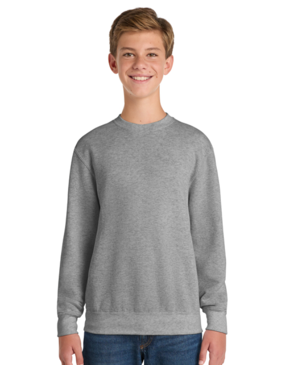 Youth Core Fleece Crewneck Sweatshirt (manifesto) Port & Co™ Athletic Heather