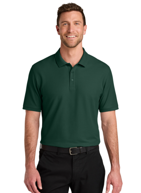 Green polo shirt with 