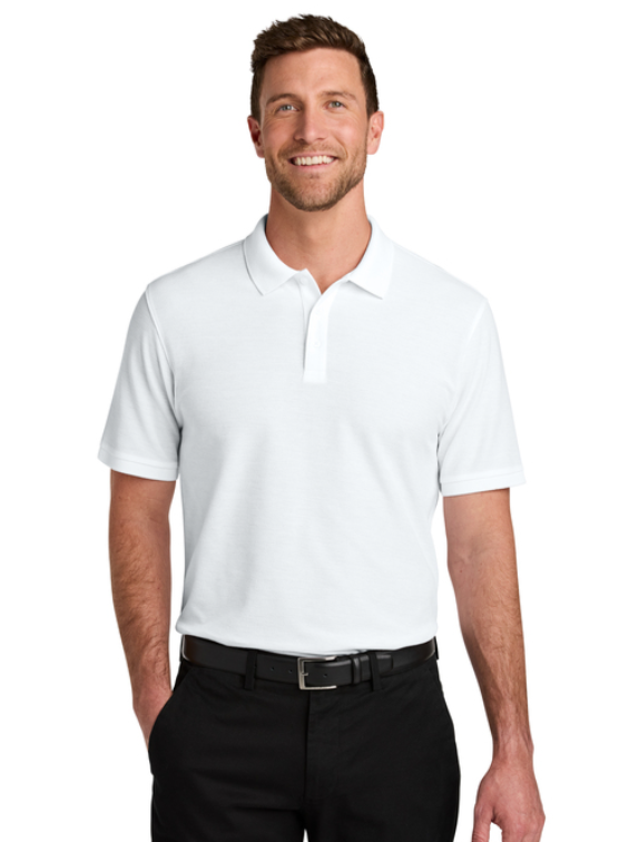 White polo shirt with 