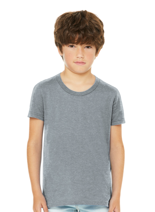 A grey T-shirt with the text 