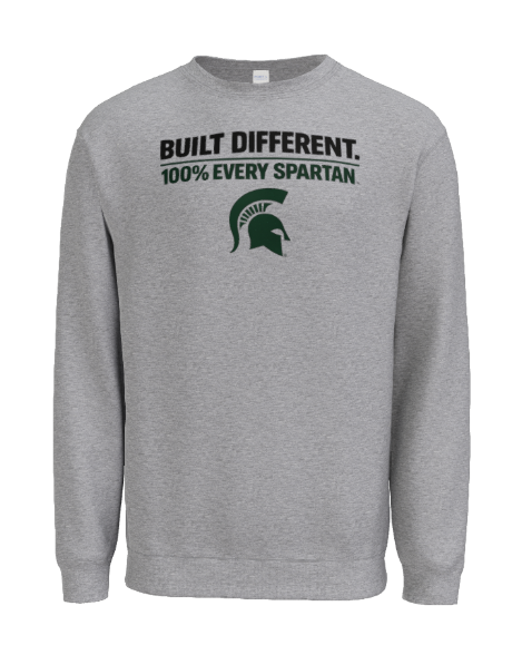 Youth Core Fleece Crewneck Sweatshirt (built different helmet) Port & Co™ Athletic Heather