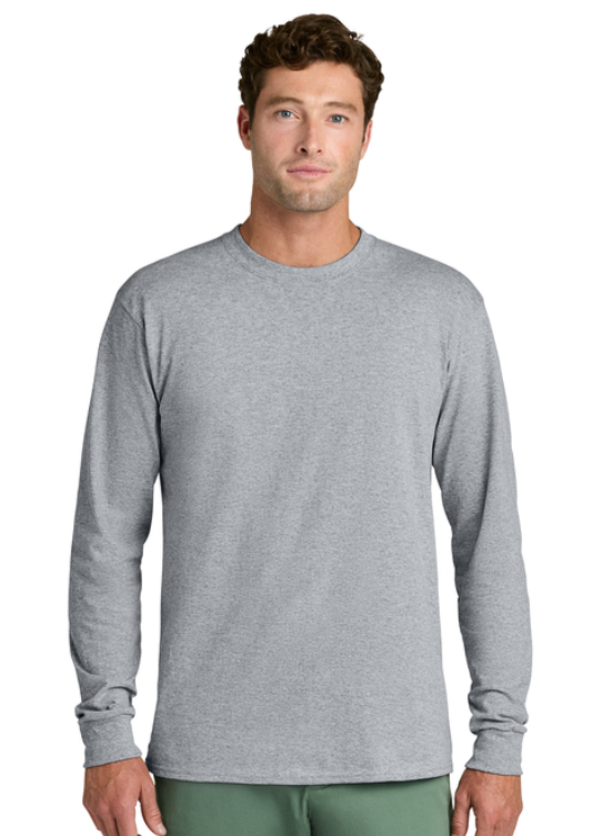 A grey long-sleeved t-shirt with the Michigan State Spartan helmet logo and the text 