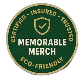 Green and gold circular badge: 
