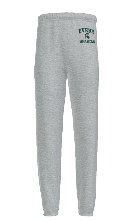 Gray sweatpants with 