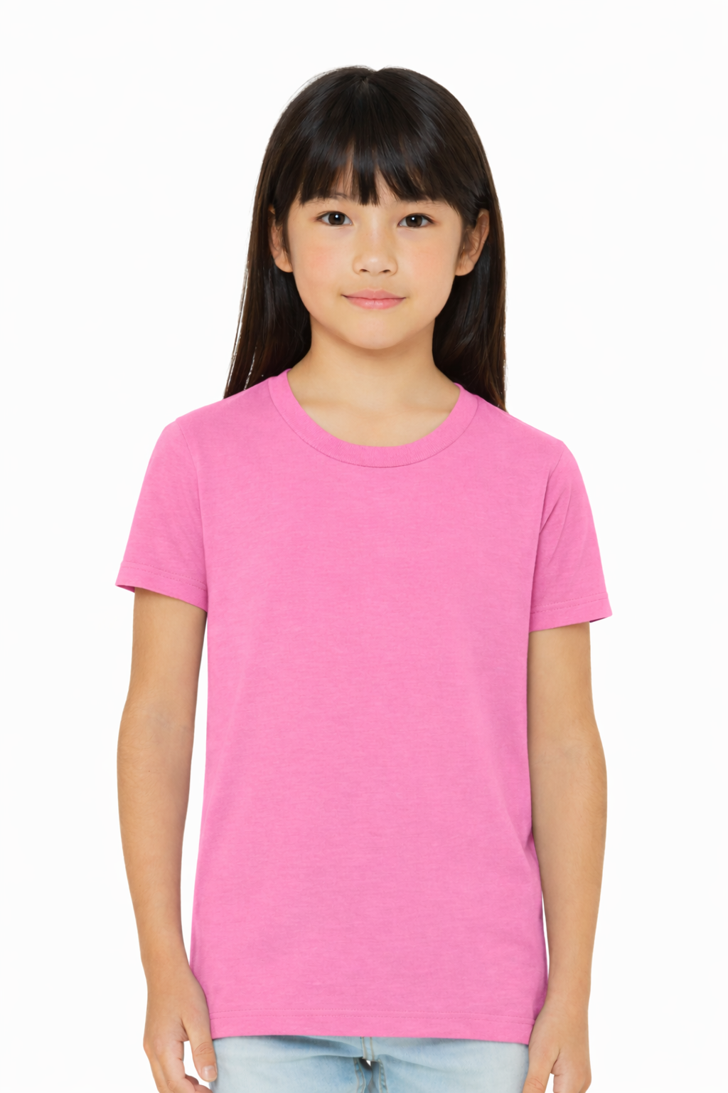 Pink t-shirt with the green text 