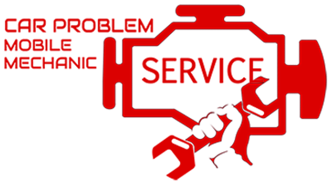 Red graphic of engine, wrench held by hand; text: 