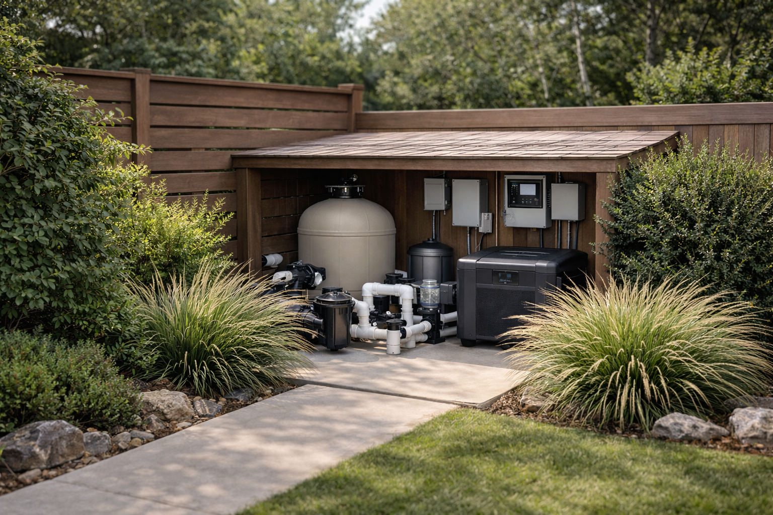White diving board over clear blue water with ripples.