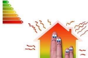 Heat diagram of a house without insulator
