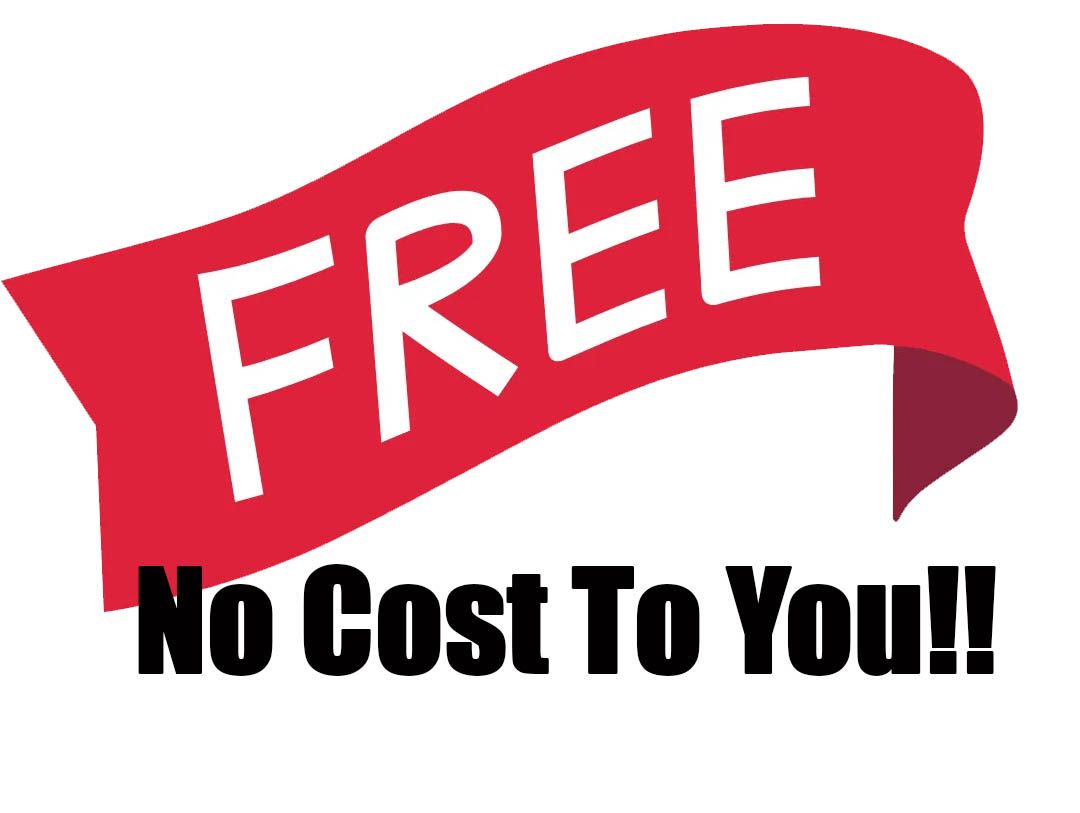A red ribbon with the word free on it