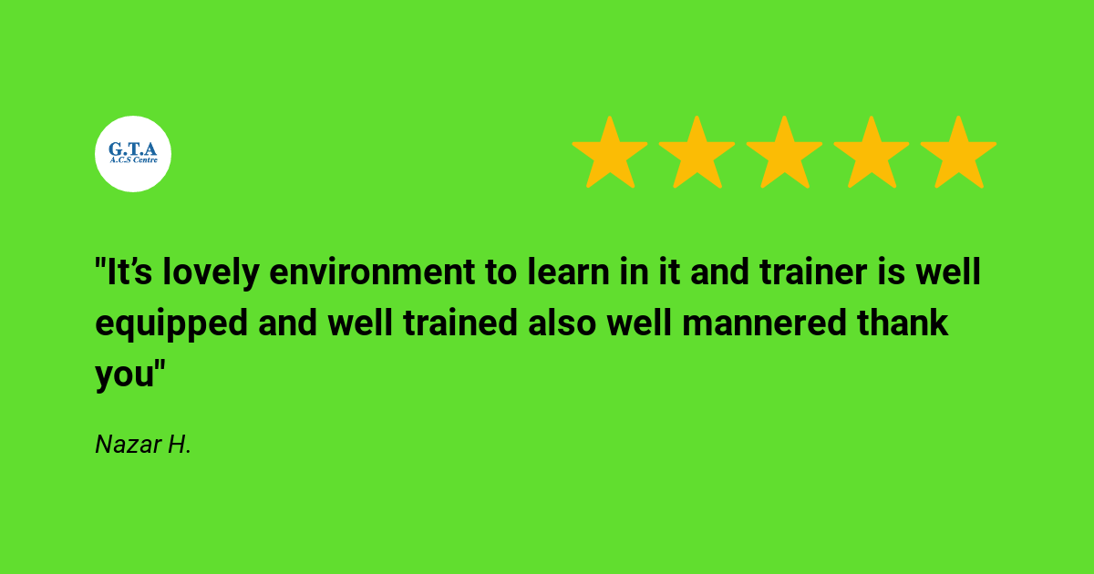 a customer review for Gas Training & Assessment