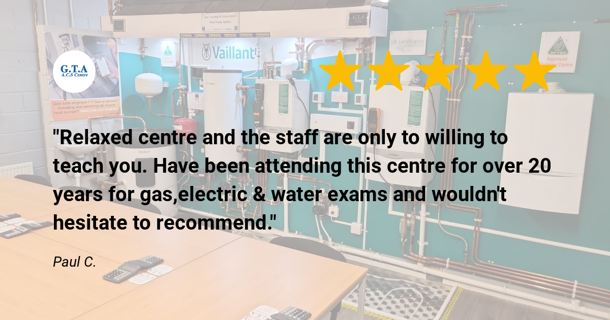 a customer review for Gas Training & Assessment