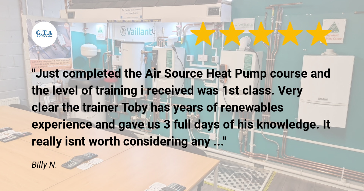 a customer review for Gas Training & Assessment