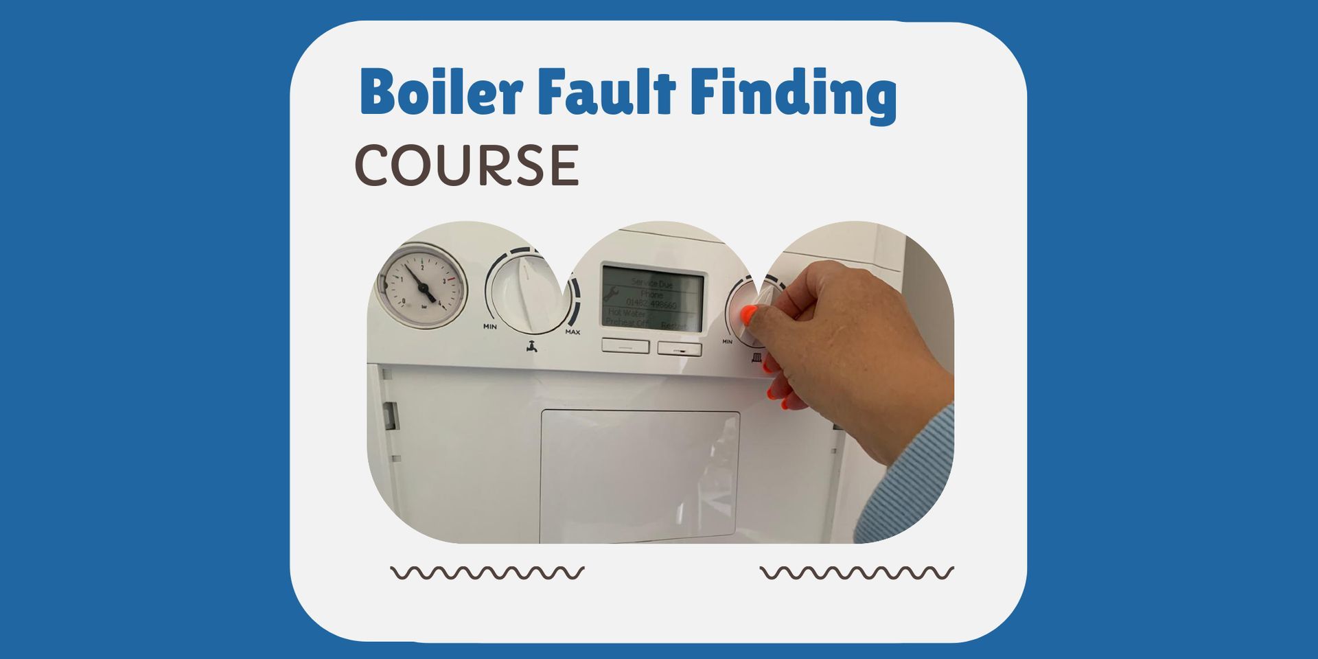 A person is looking at a boiler fault finding course.
