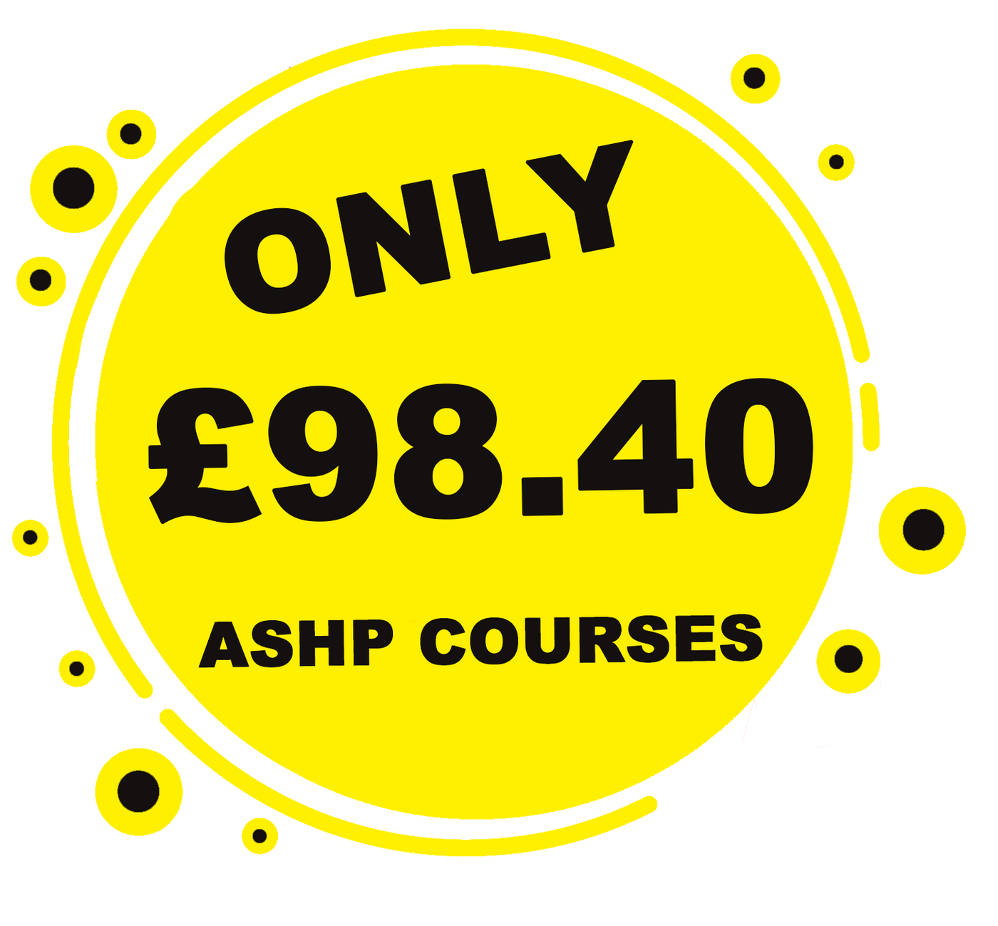 ASHP courses only £98.40 with GTA