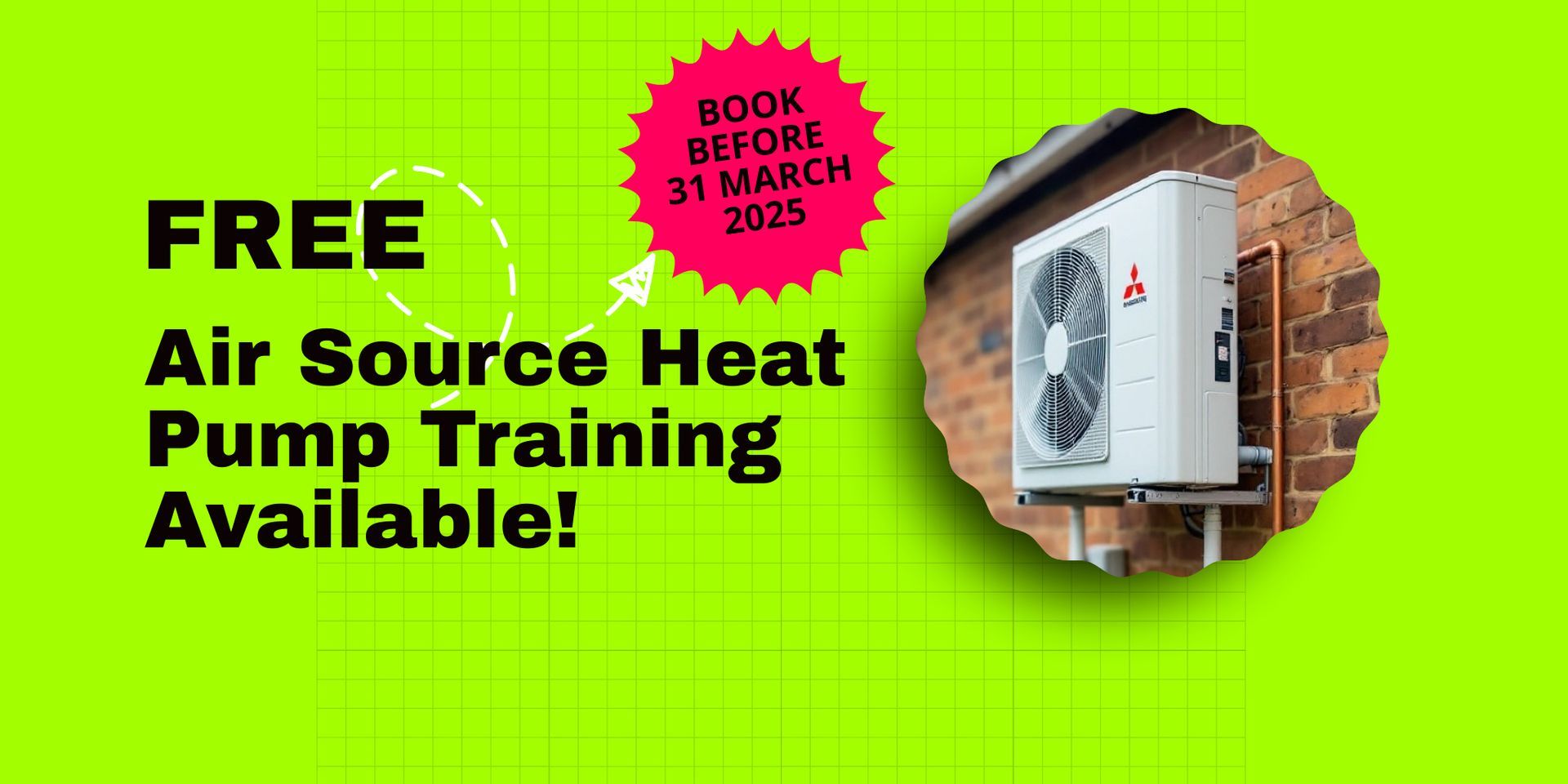 A free air source heat pump training is available.