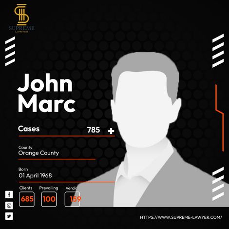 A picture of a man with the name john marc on it