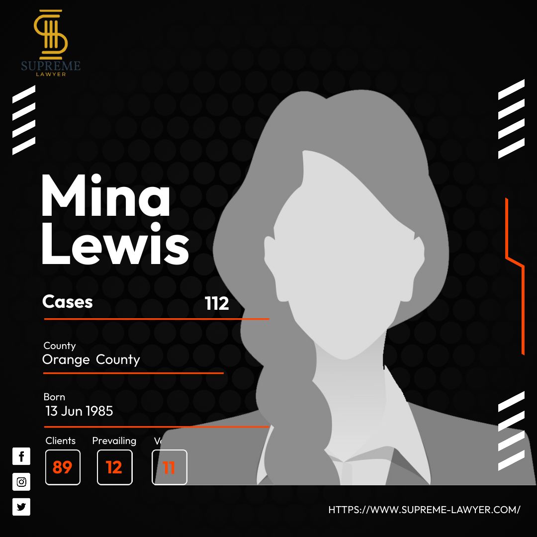 A silhouette of a woman with the name mina lewis on it