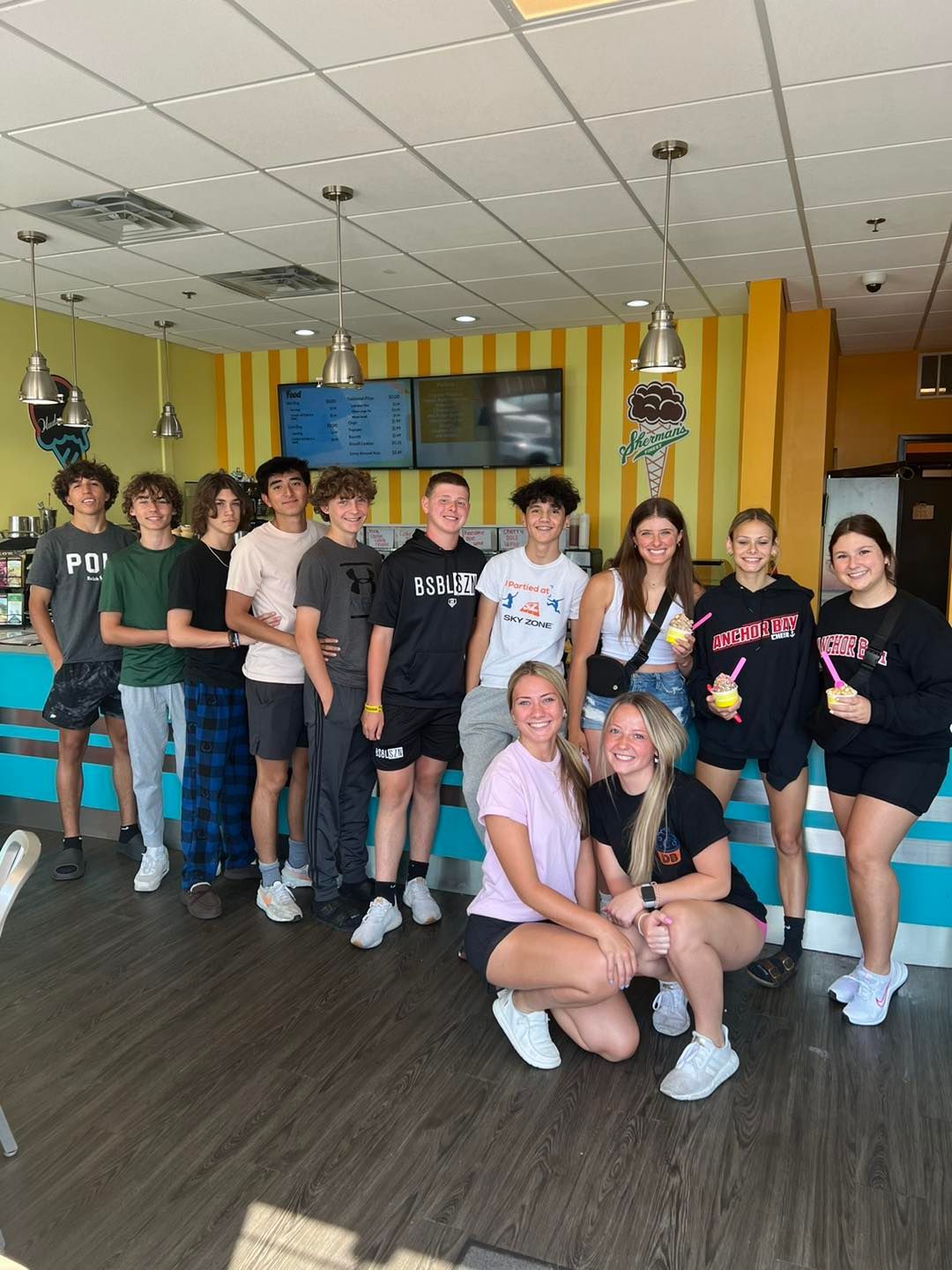 Anchor Bay Highschool kids enjoying their time at CC's Dairy Bar in New Baltimore, MI