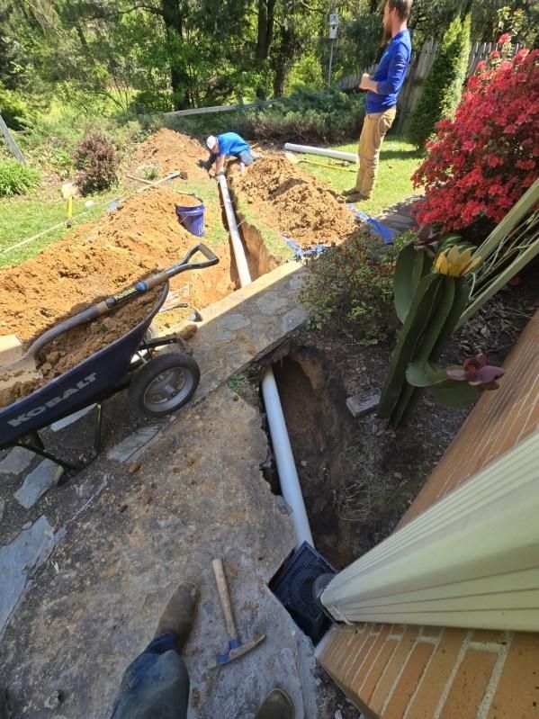 french drain in progress