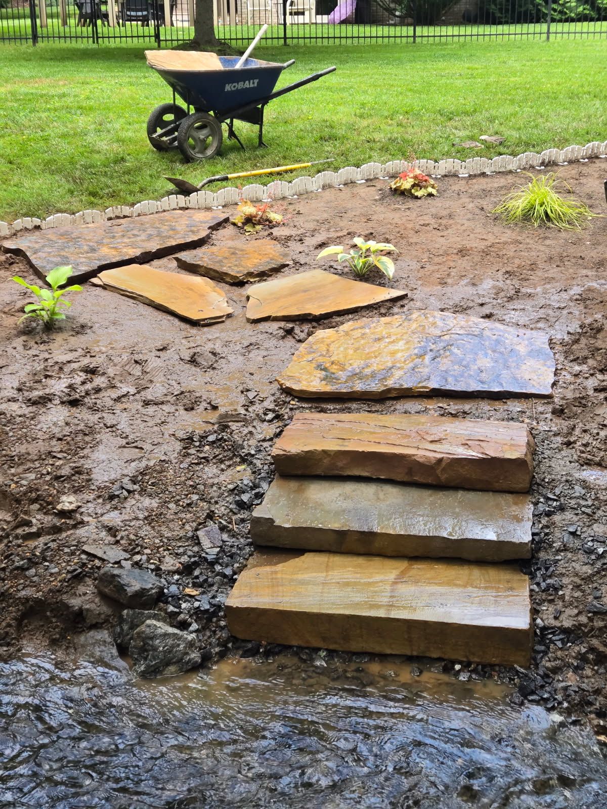 stone path with stone steps