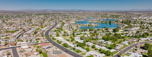 aerial city view