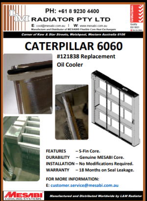 Mesabi Cat 6060 — Welshpool, WA — L&M Radiator