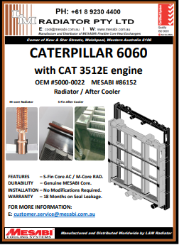 Mesabi Cat 6060 R400 — Welshpool, WA — L&M Radiator