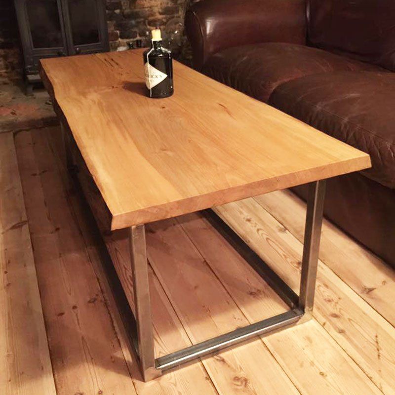 finished coffee table made at wild wood table