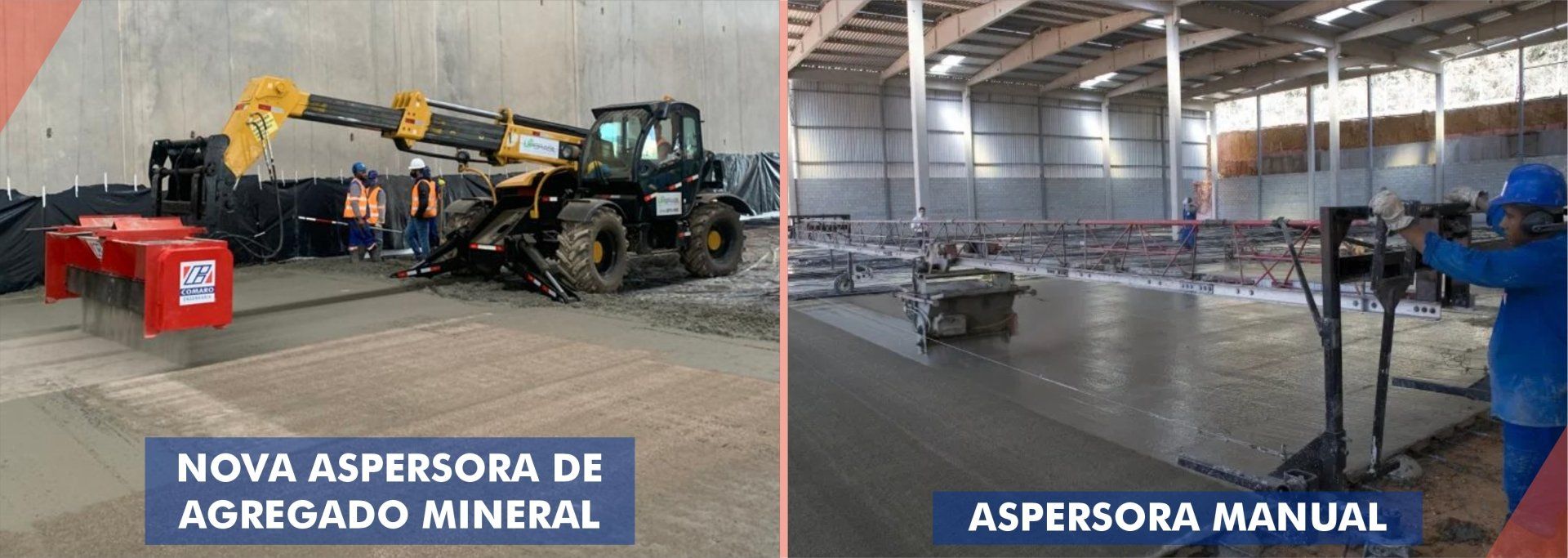 Piso industrial, pavimento de concreto e Revestimento de alto desempenho.