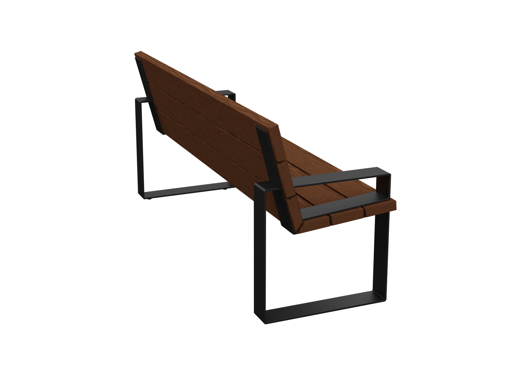 SQUARE bank met armleuningen