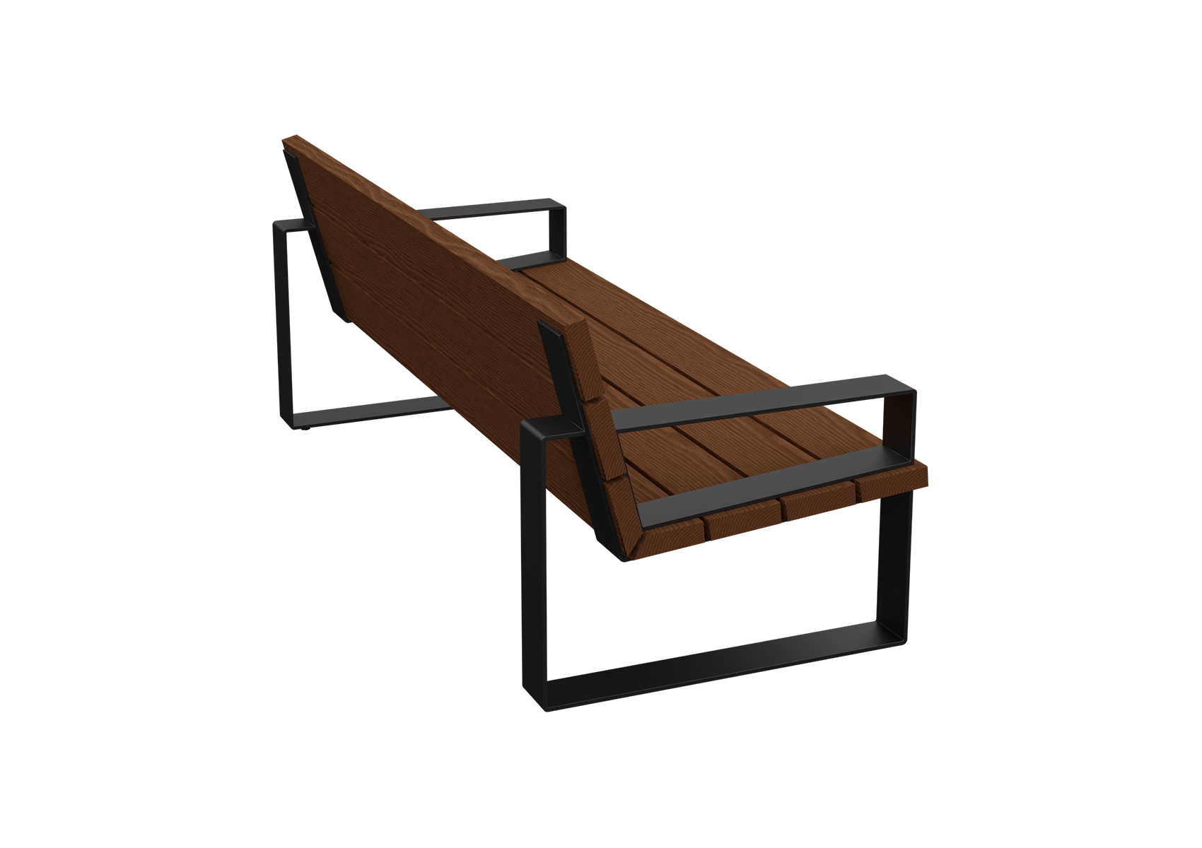 SQUARE loungebank met armleuningen