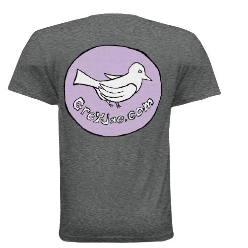 Grey Jae Illustrations dark grey T shirt.