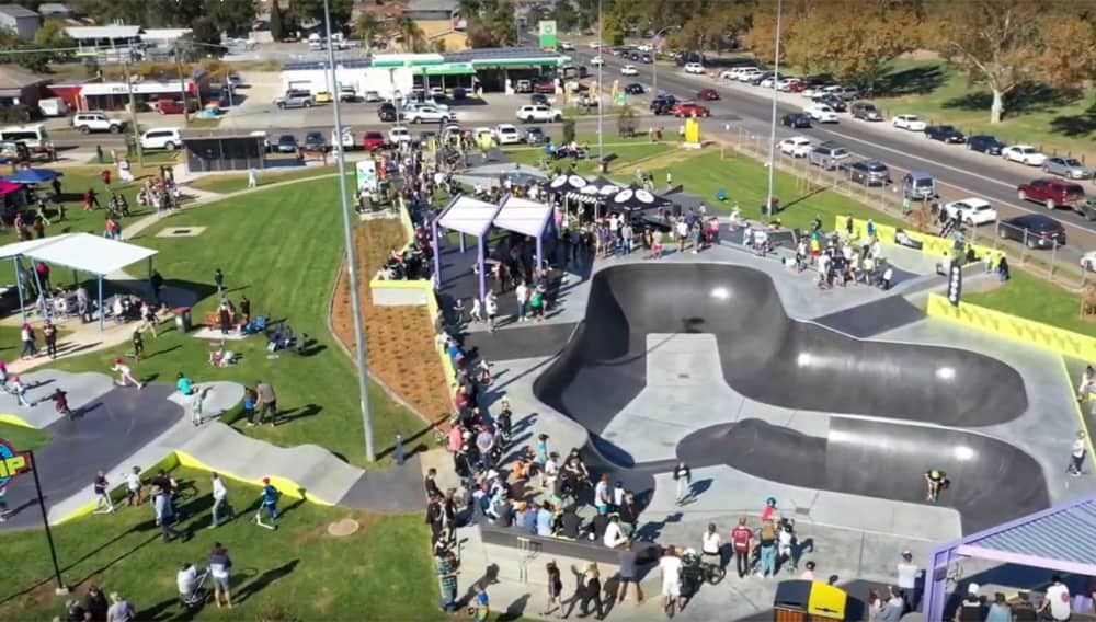 An Aerial View Of A Skate Park Filled With People  - Appliance Repairs in Tamworth, NSW