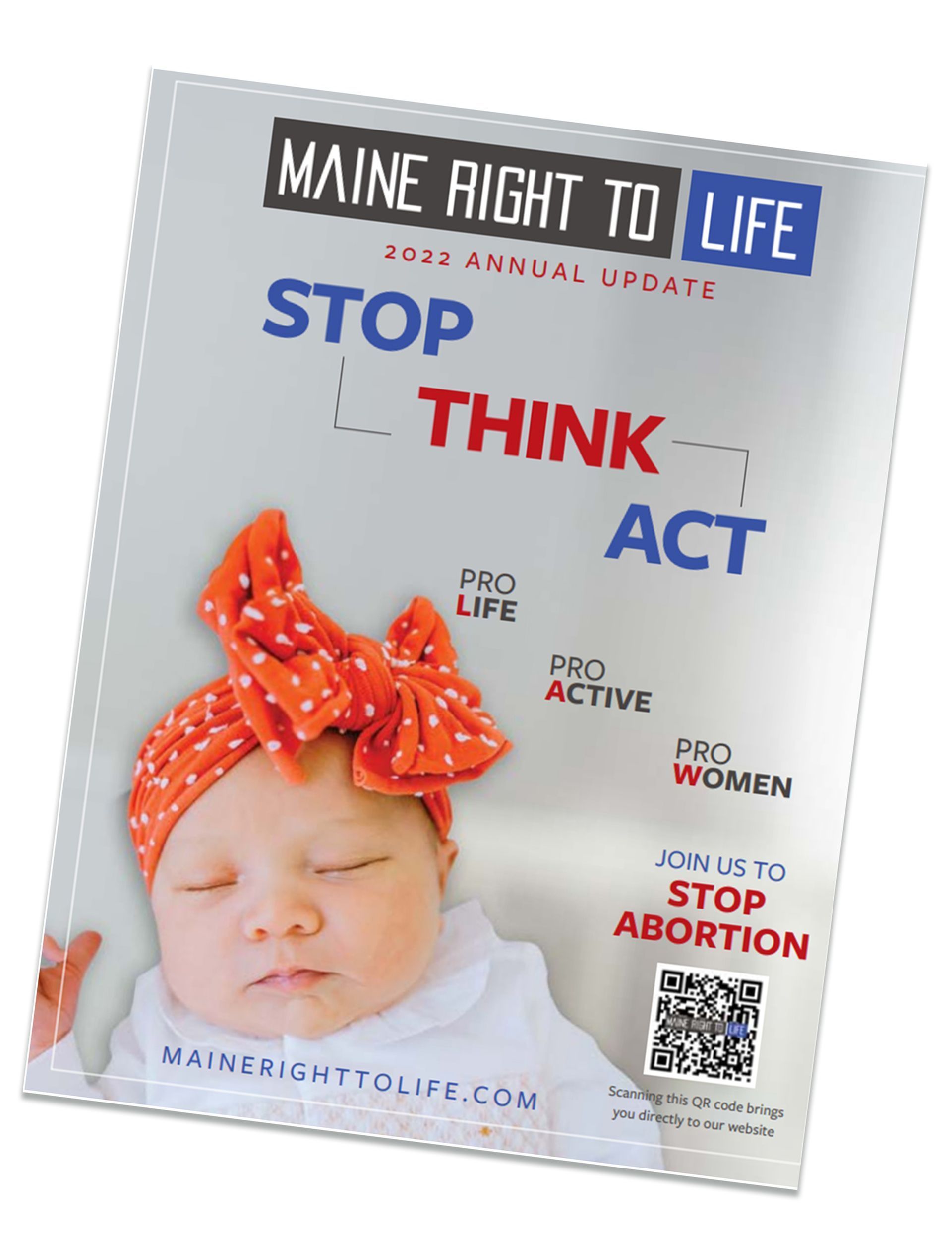 A Maine Right To Life poster with a baby on it – Auburn, ME - Maine Right To Life
