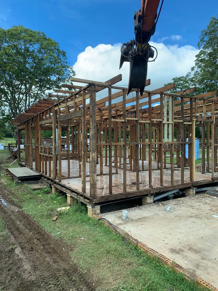 Demolished House' Frame — Excavation and Demolition Services in Corindi Beach, NSW